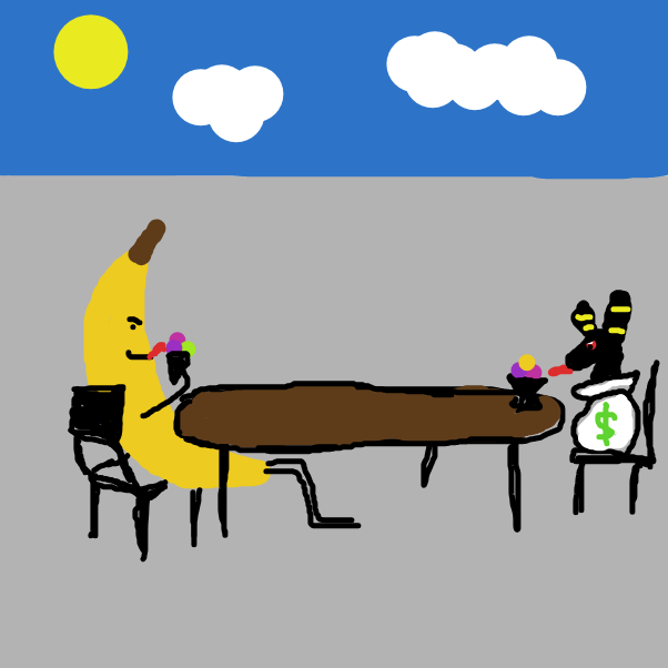 Drawing in Banana man by Horoheki