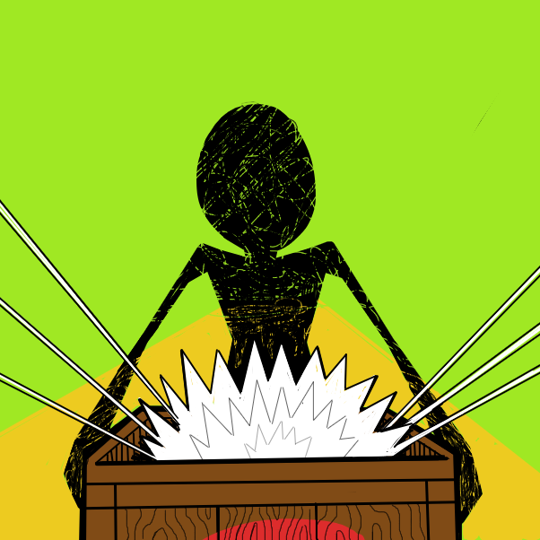 Drawing in N. Sane crate by 🔲