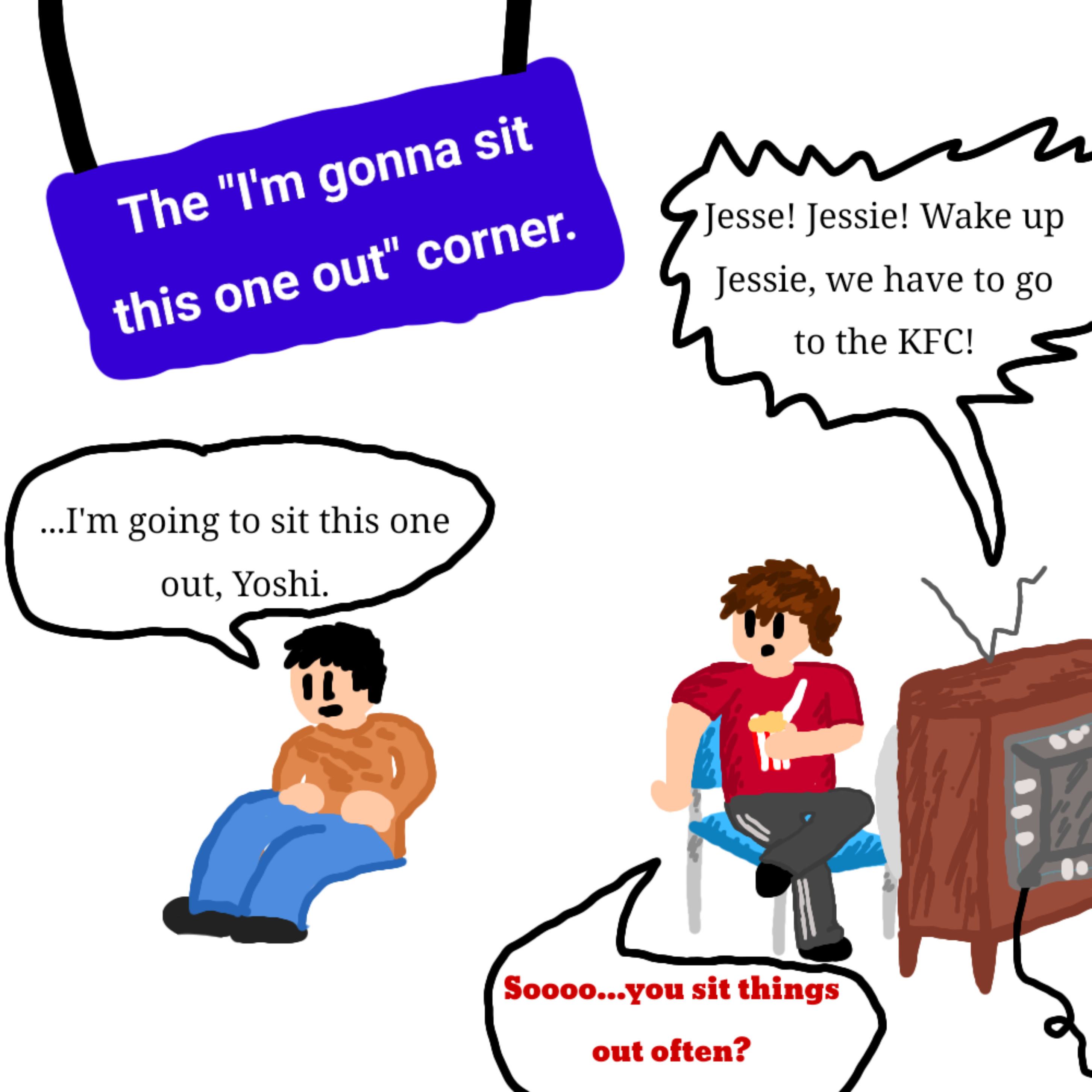 Drawing in POV: Yoshi just challenged you to a dance off by AMetalChair