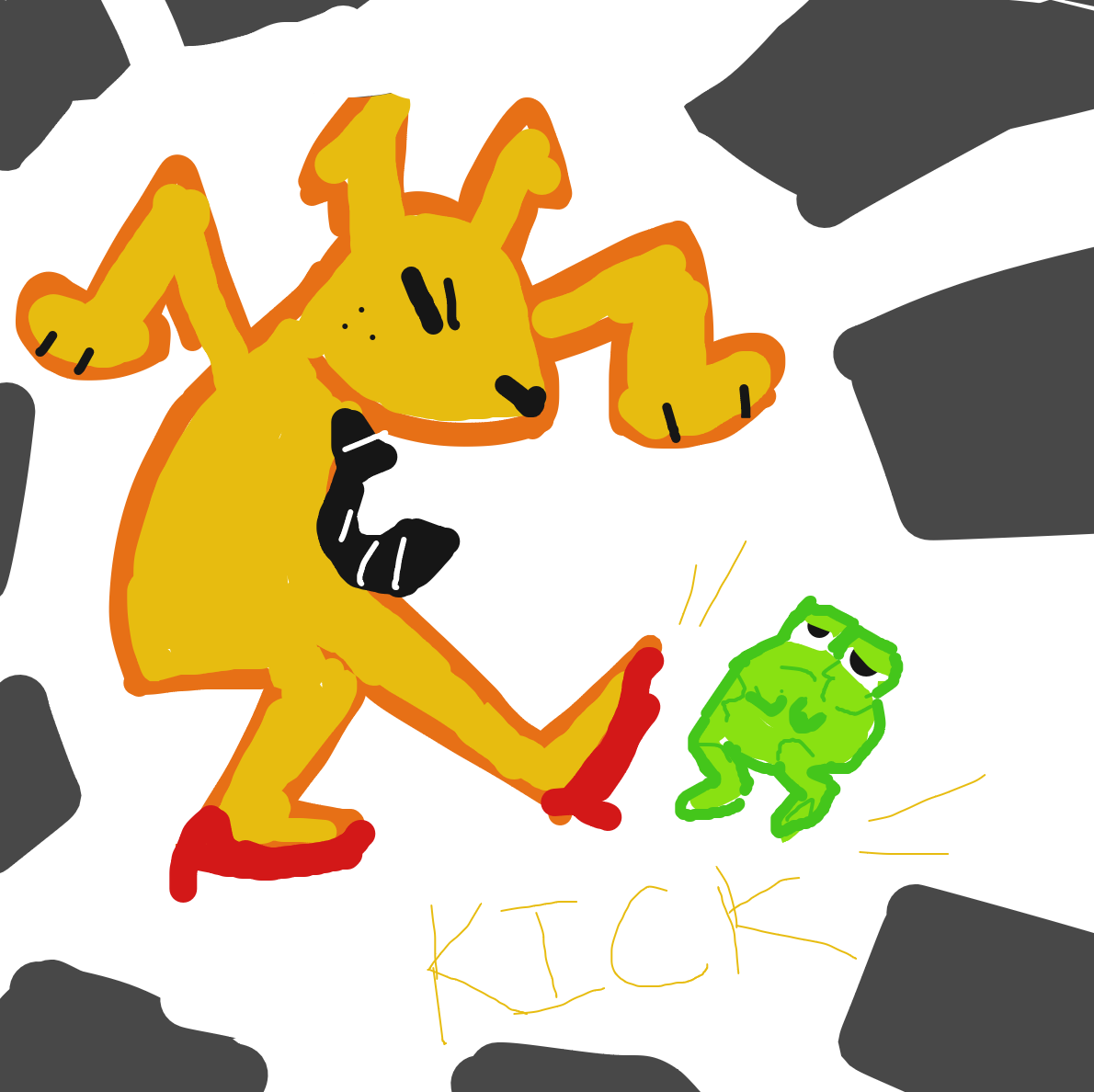 Drawing in Bert the gender neutral dog.  by KytoonsStudios