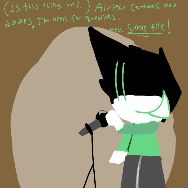 Drawing in Ask Z! (But he doesn't look like ----) by Z.The.Comic