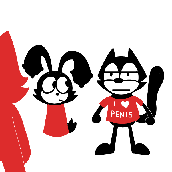 Drawing in NO WAY FEILX THE CAT IS GAY  by 🔲