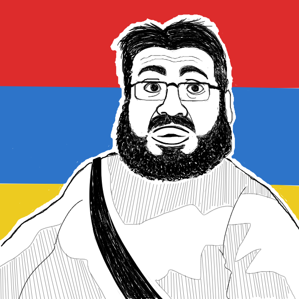 Drawing in Armenia flag by 🔲