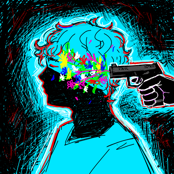 Drawing in Kill me by Raq