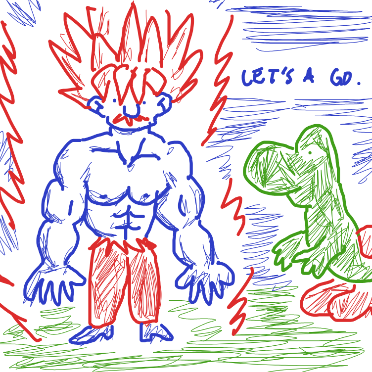 First panel in super mario: reimagined drawn in our free online drawing game