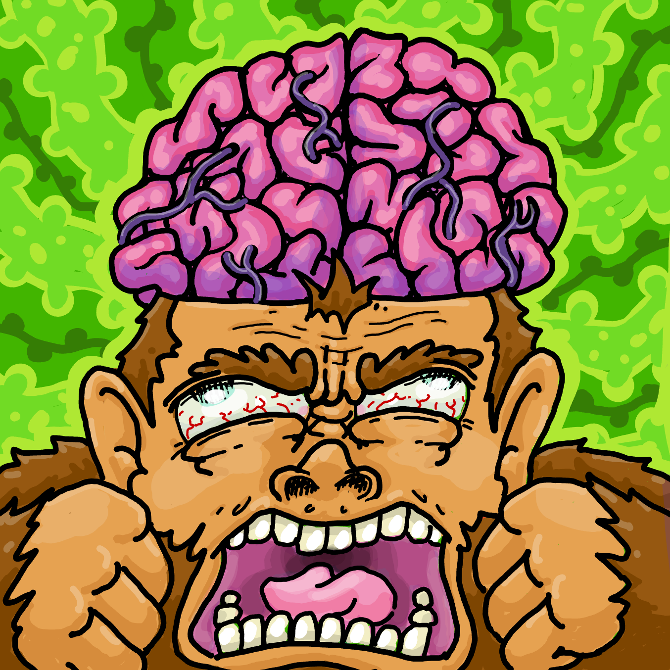 Drawing in Monkey Brains an Old School Style Jam by Wizard Croissant