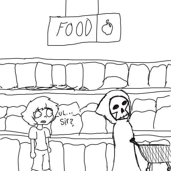 Liked webcomic Death goes to the store