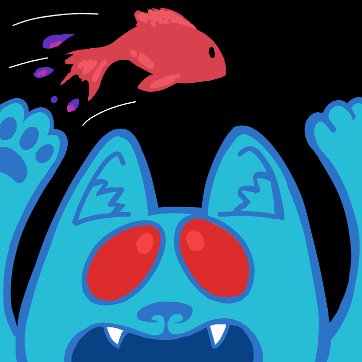 Drawing in toby wonky cat  by 🔲