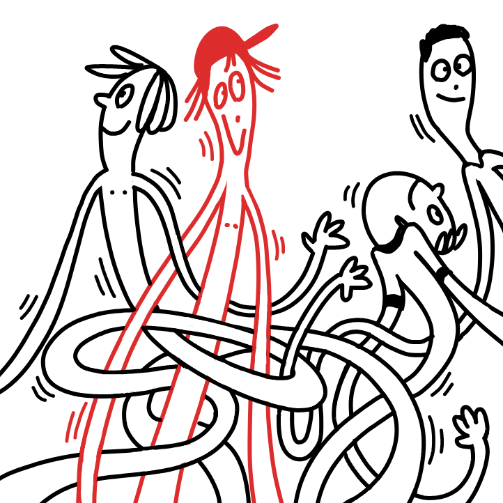 Drawing in DEATH TO PJ by 🔲