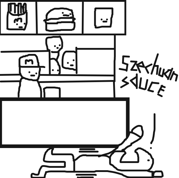 Drawing in hi welcome to mcdonalds 2 by JustSomeGuy