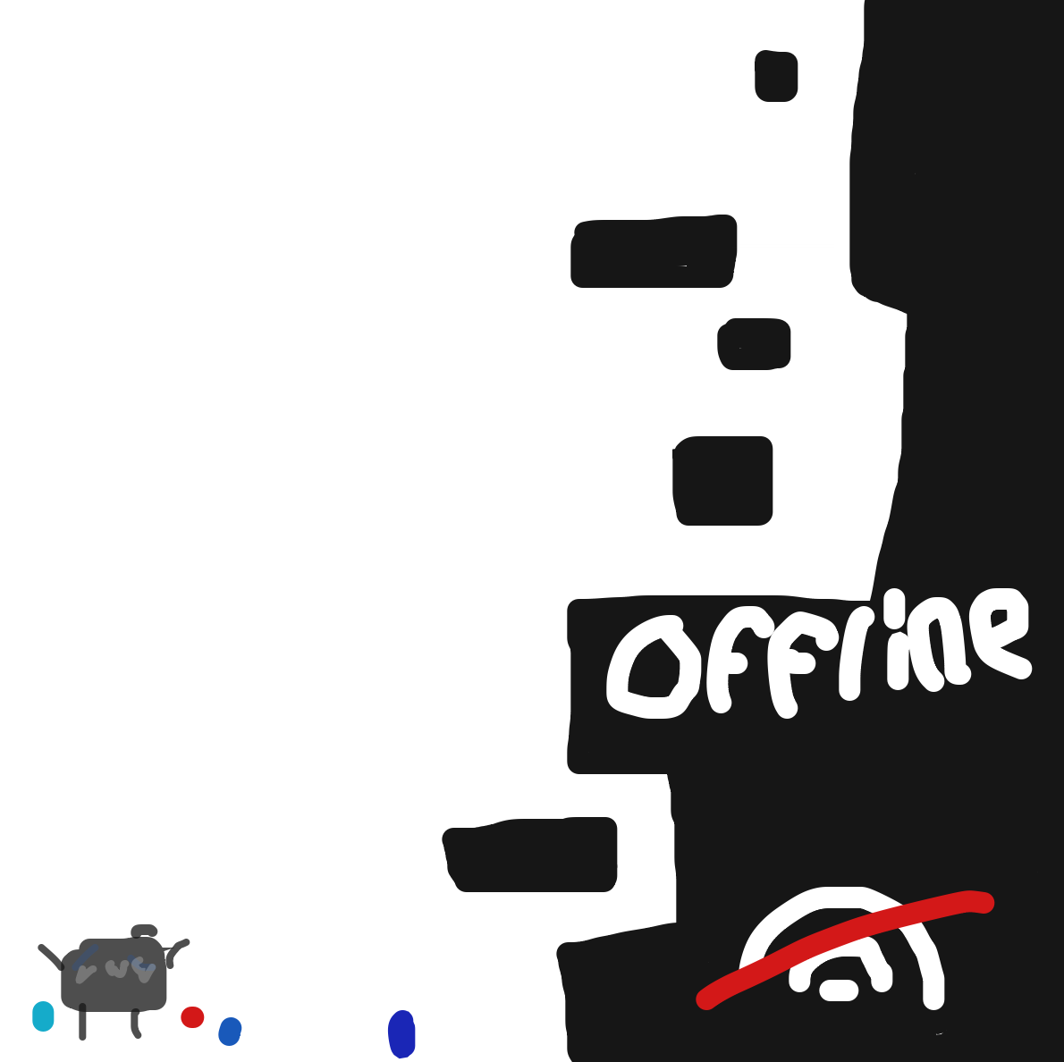 O F F L I N E. - Online Drawing Game Comic Strip Panel by TemmieKat 