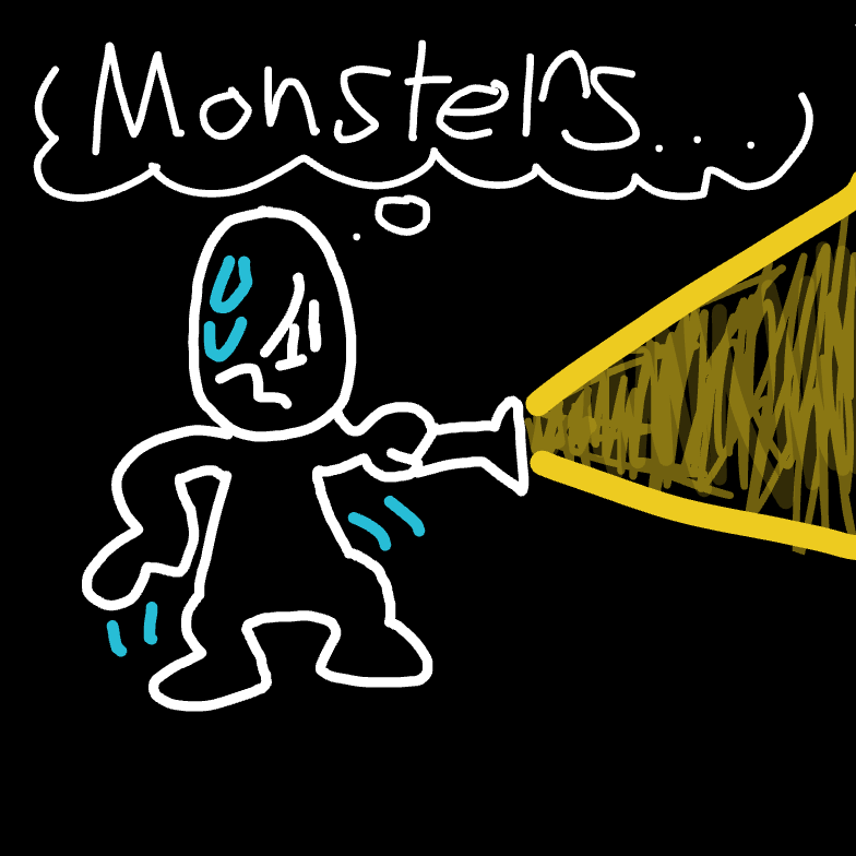 First panel in Paul goes thru the dark drawn in our free online drawing game