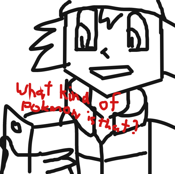 Drawing in Gen 88 of pokemon by JustSomeGuy