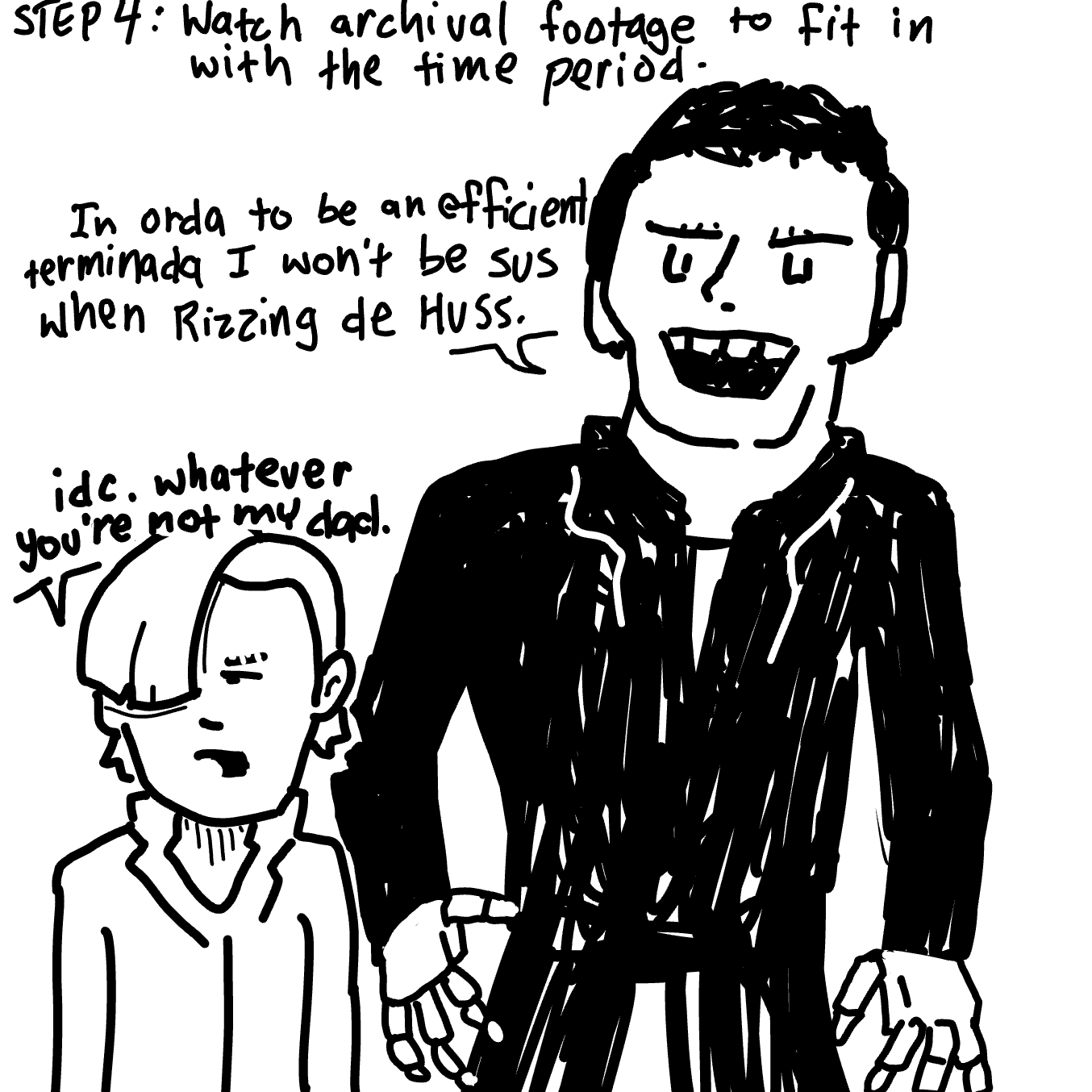 Drawing in human extermination by Wizard Croissant