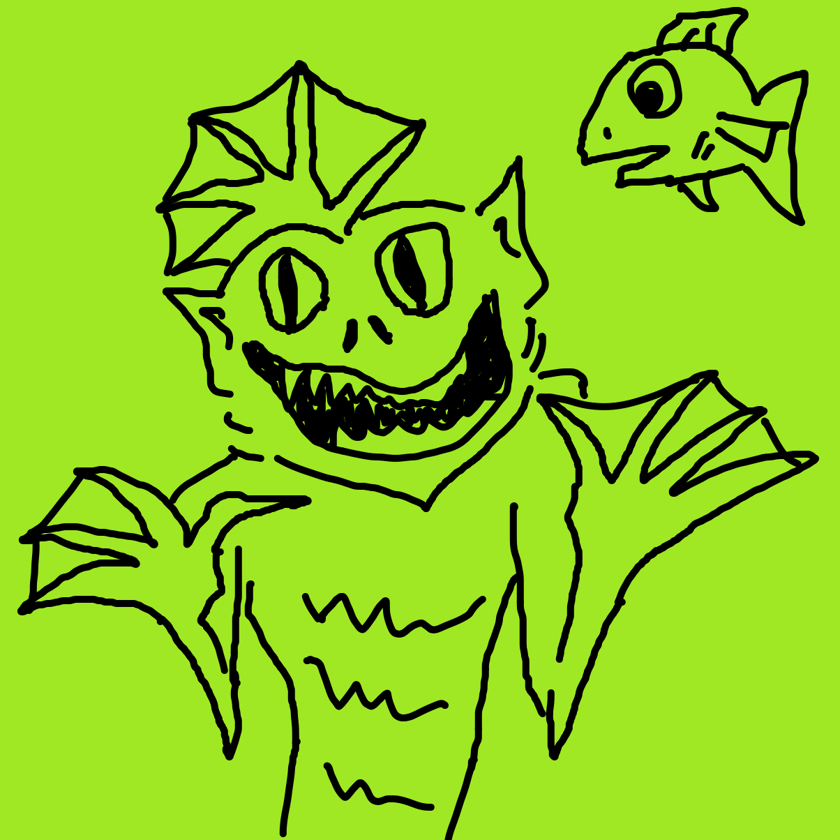 Drawing in Creepiest Head by Talon