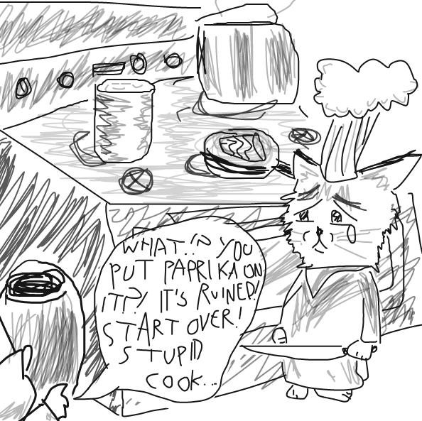 No, cat wasn't prepared :( - Online Drawing Game Comic Strip Panel by Vytron