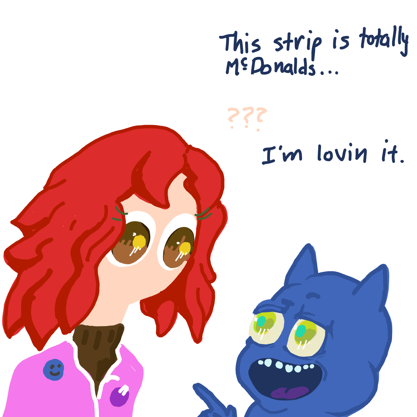 Drawing in Oc con: put your oc interacting with the previous  by Wizard Croissant
