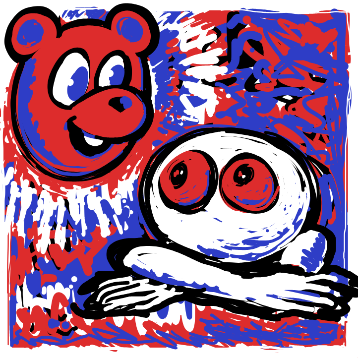 Drawing in LITTLE BEAR I GOT YOUR TOOTHPASTE ORIGEL TRAINING  by 🔲