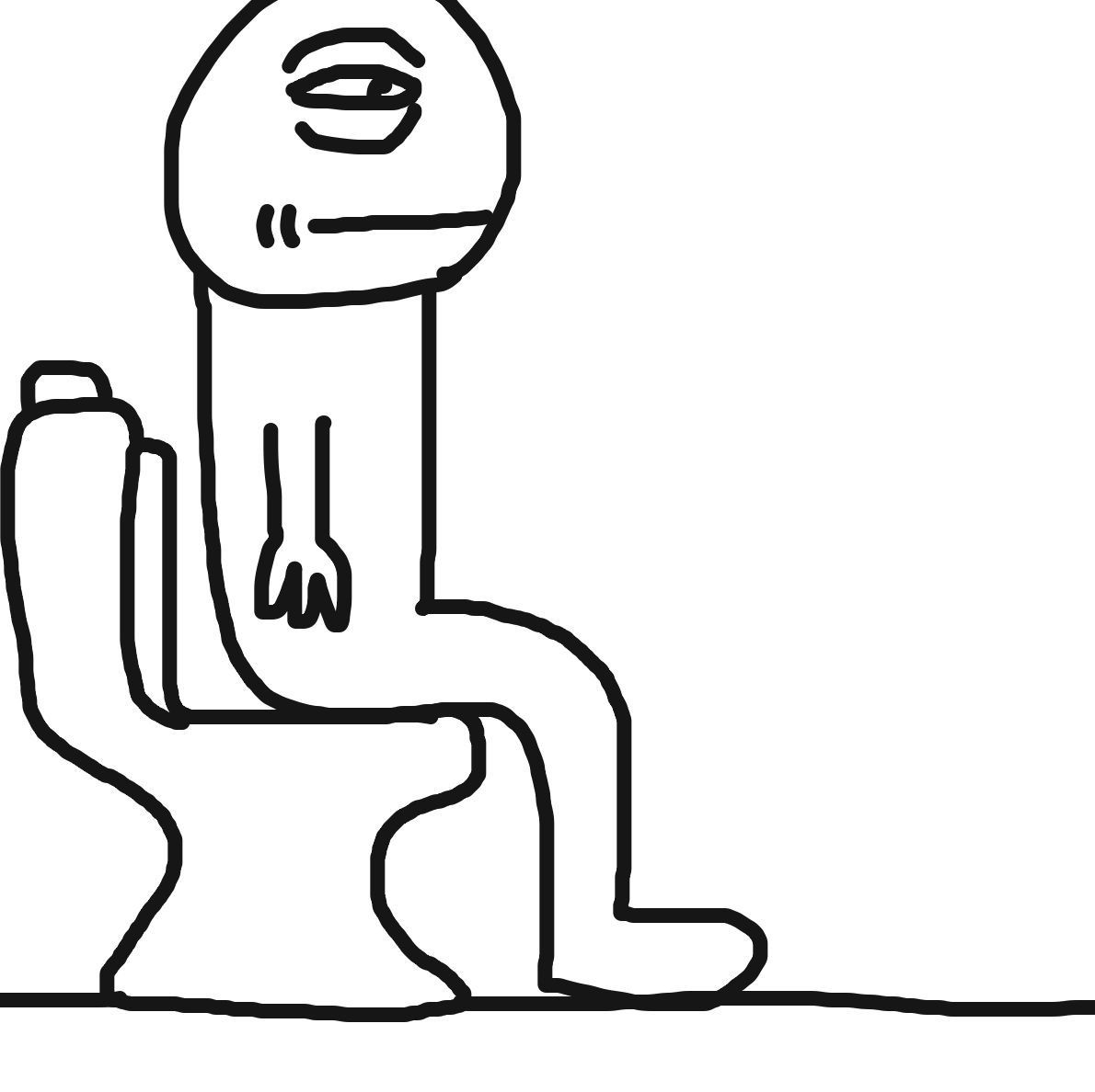 Our friend Gerald is sitting on the toilet - Online Drawing Game Comic Strip Panel by Uugh