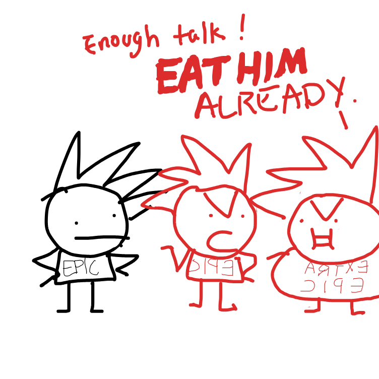 Drawing in Riq's confused adventure (rewritten) by nooz