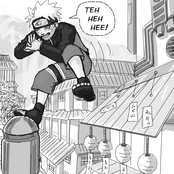 Drawing in Ninja Village  by Ramora