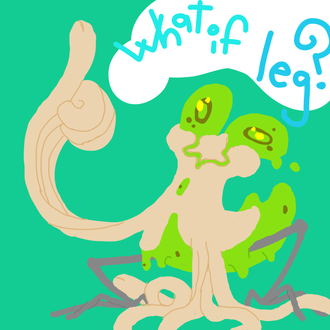 Consider "leg". - Online Drawing Game Comic Strip Panel by Jyke The Person