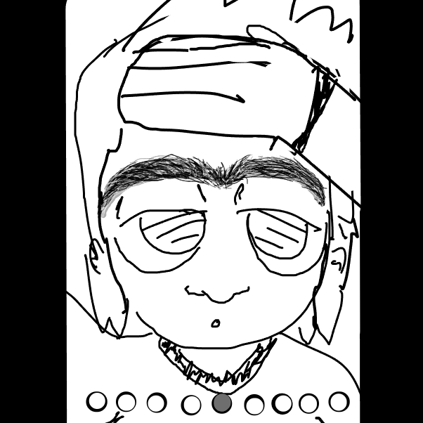 Drawing in the filter with partial realistic part by montesquieu