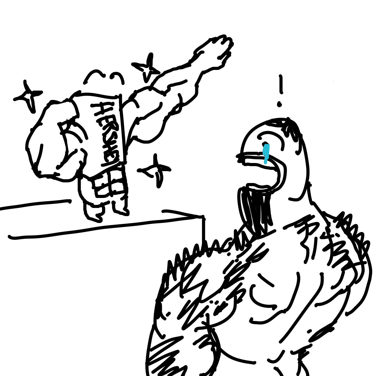 Drawing in day 216 on the onepunch man workout by dlta