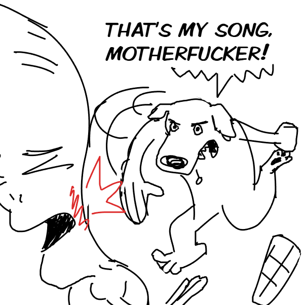 Drawing in roger sings a tune by montesquieu