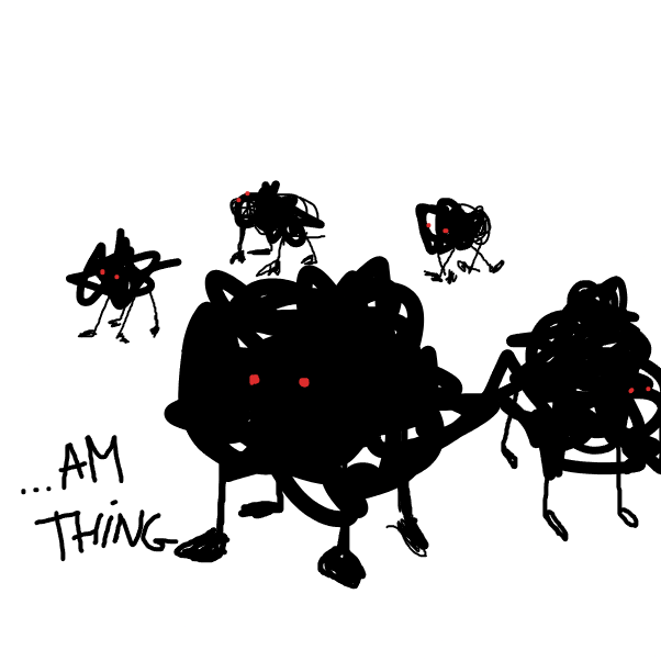 First panel in More THING(s) drawn in our free online drawing game