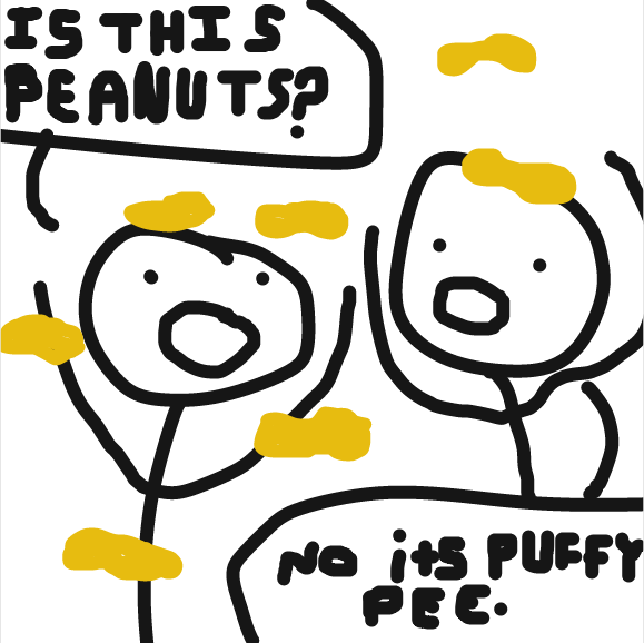 Drawing in Its Raining Peanuts! by andyboo