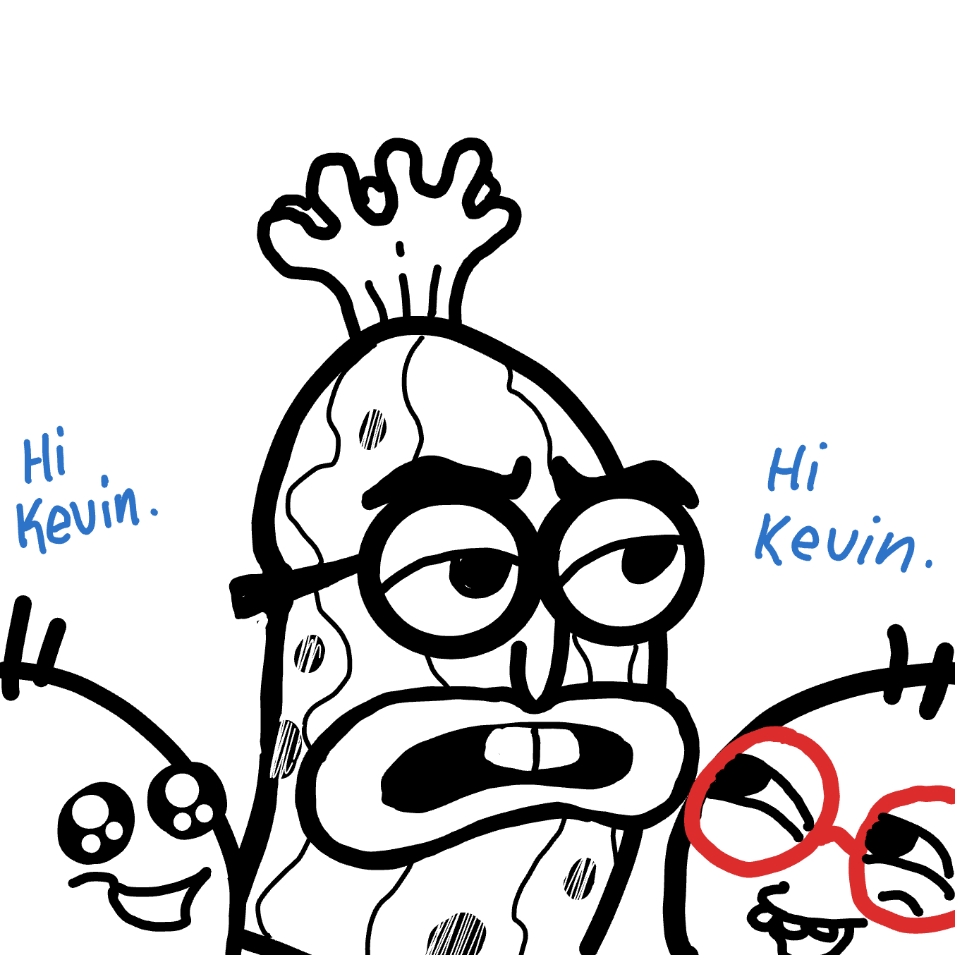 Drawing in DEATH TO PJ by Wizard Croissant