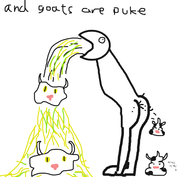 Goats are puke - Online Drawing Game Comic Strip Panel by Typical_Hetero_Human