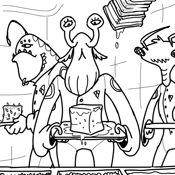 Drawing in Food Cubes by SeanTrunks