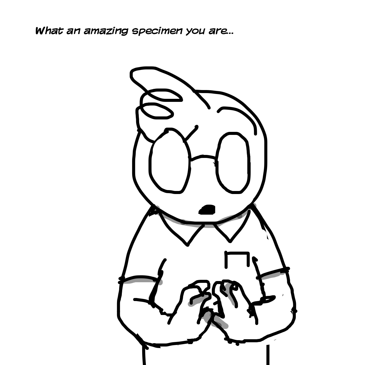 Did this on my iPad with my finger. It sucks but it’s good enough, I suppose. - Online Drawing Game Comic Strip Panel by montesquieu