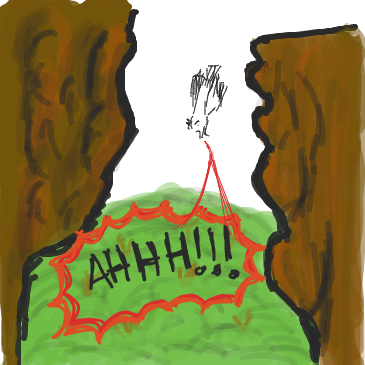 Bob is falling down - Online Drawing Game Comic Strip Panel by Schiggysam