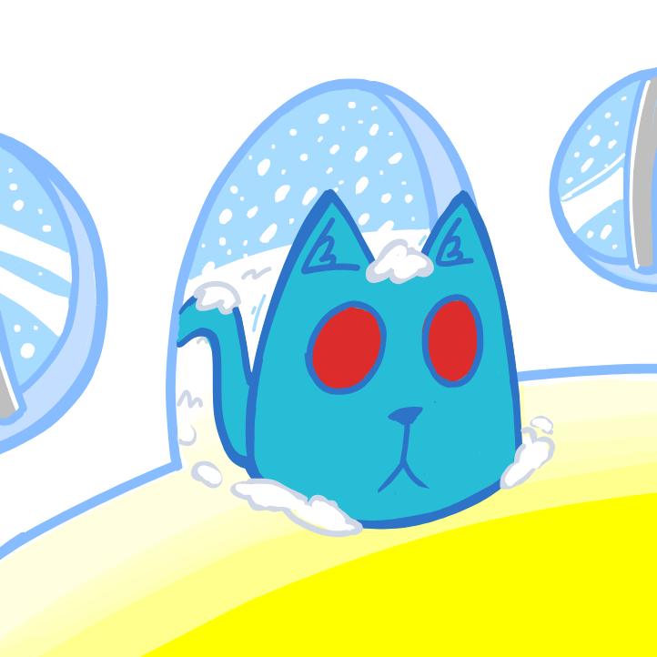 Drawing in Toby wonky cat and friends  by 🔲