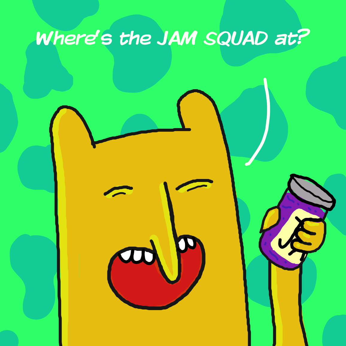 Drawing in Where’s the squad at? by joshyouart