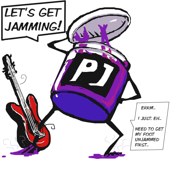 Drawing in Panel Jam Mascot  by Ramora