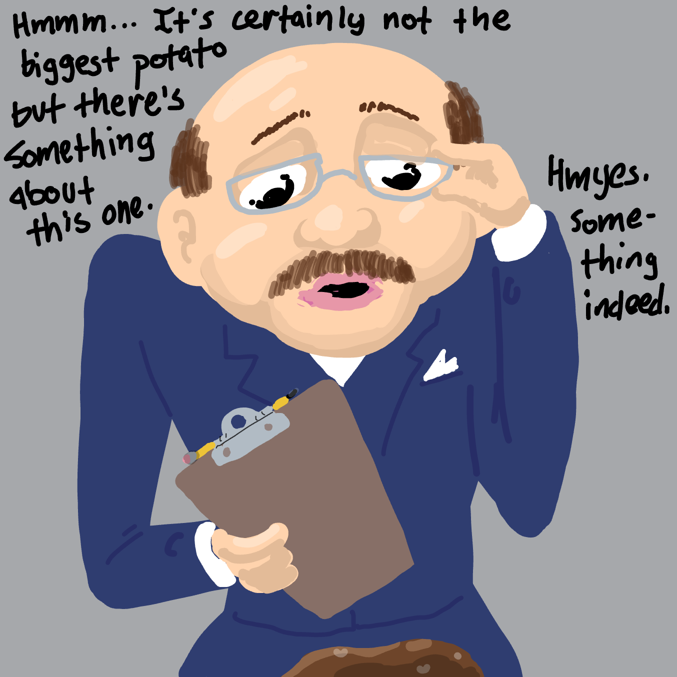 First panel in Prize Winning Potato drawn in our free online drawing game