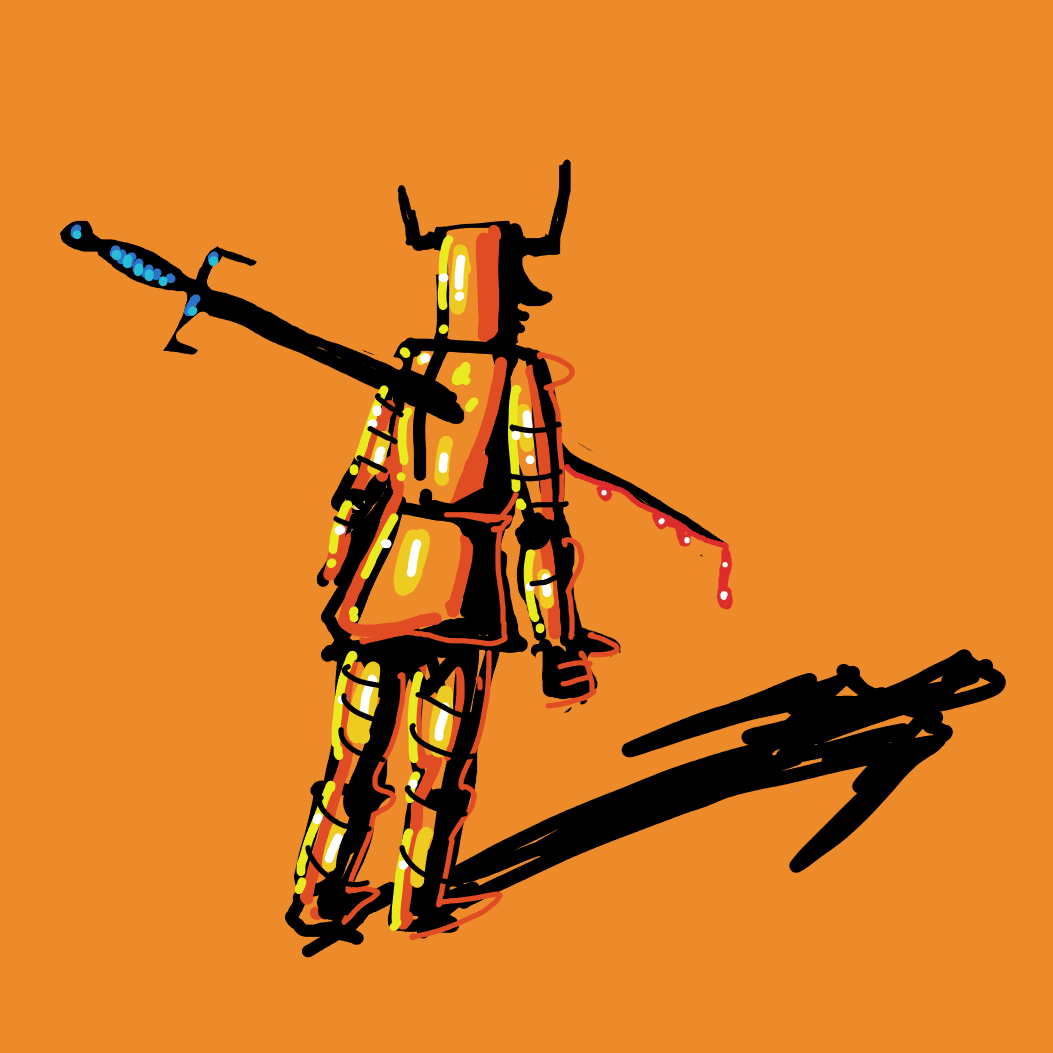 First panel in after the battle drawn in our free online drawing game
