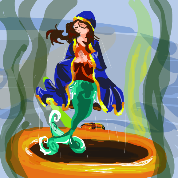 Virgin Mermaid - Online Drawing Game Comic Strip Panel by Vytron