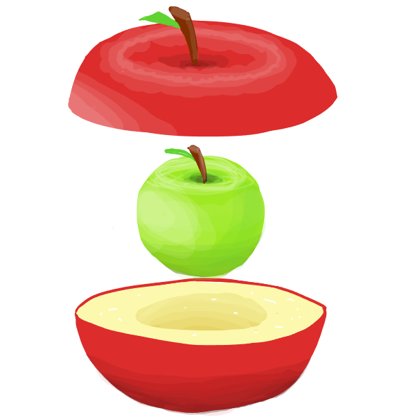 Drawing in Red Apple by SeanTrunks