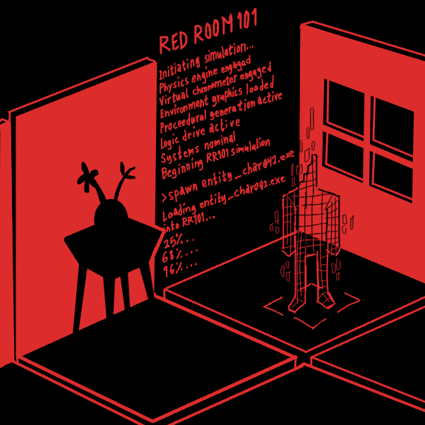 Drawing in Red Room by SeanTrunks