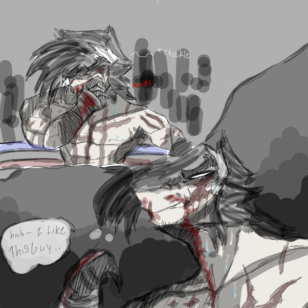 Low-key let this guy join a fighter club lol - Online Drawing Game Comic Strip Panel by OneWithTheShadows