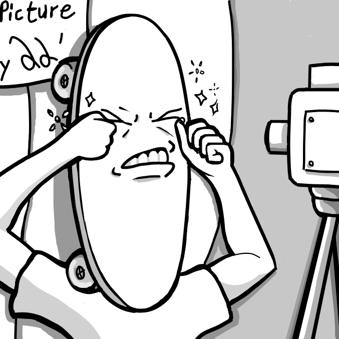 Drawing in Ideas: 9/14-Skateboard with teeth by @Bonehed by 🔲