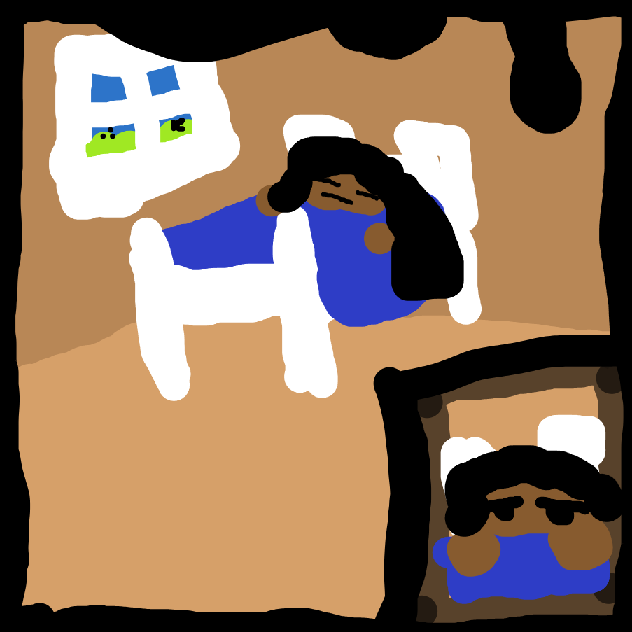 First panel in It's a good day drawn in our free online drawing game