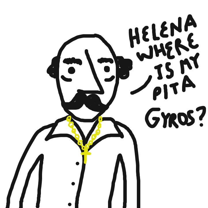 Equivalent to "where's my sandwich" - Online Drawing Game Comic Strip Panel by FJP