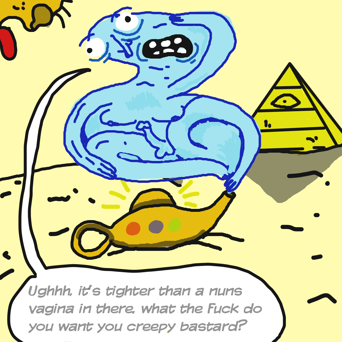 Drawing in The Magic Lamp by joshyouart