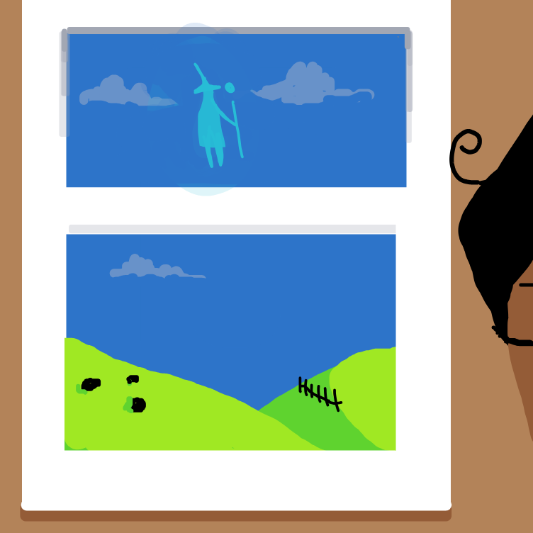 A mage floats outside the window - Online Drawing Game Comic Strip Panel by pansreader